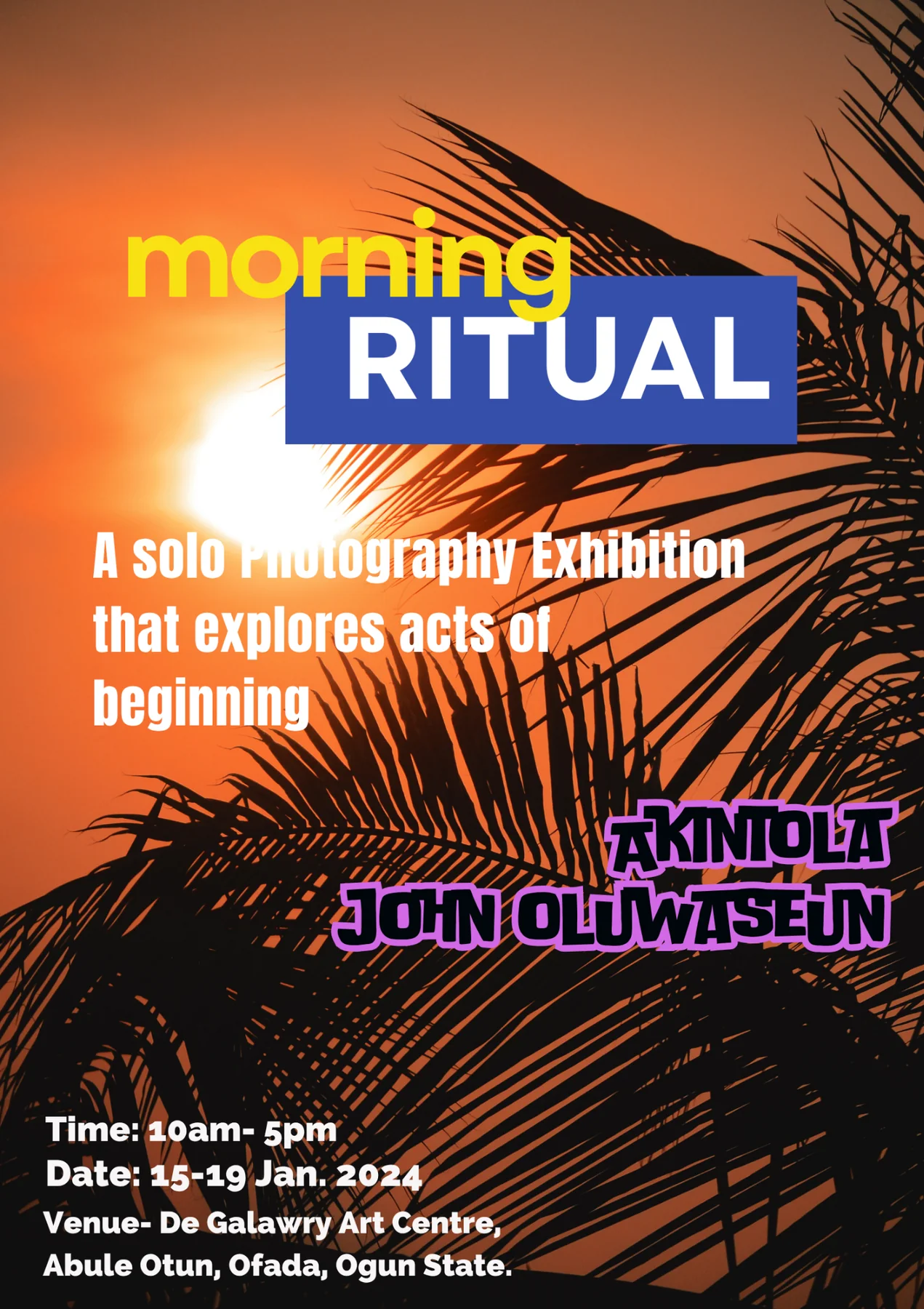 Morning Ritual exhibition poster