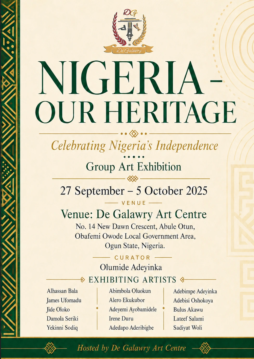 Nigeria – Our Heritage group art exhibition poster