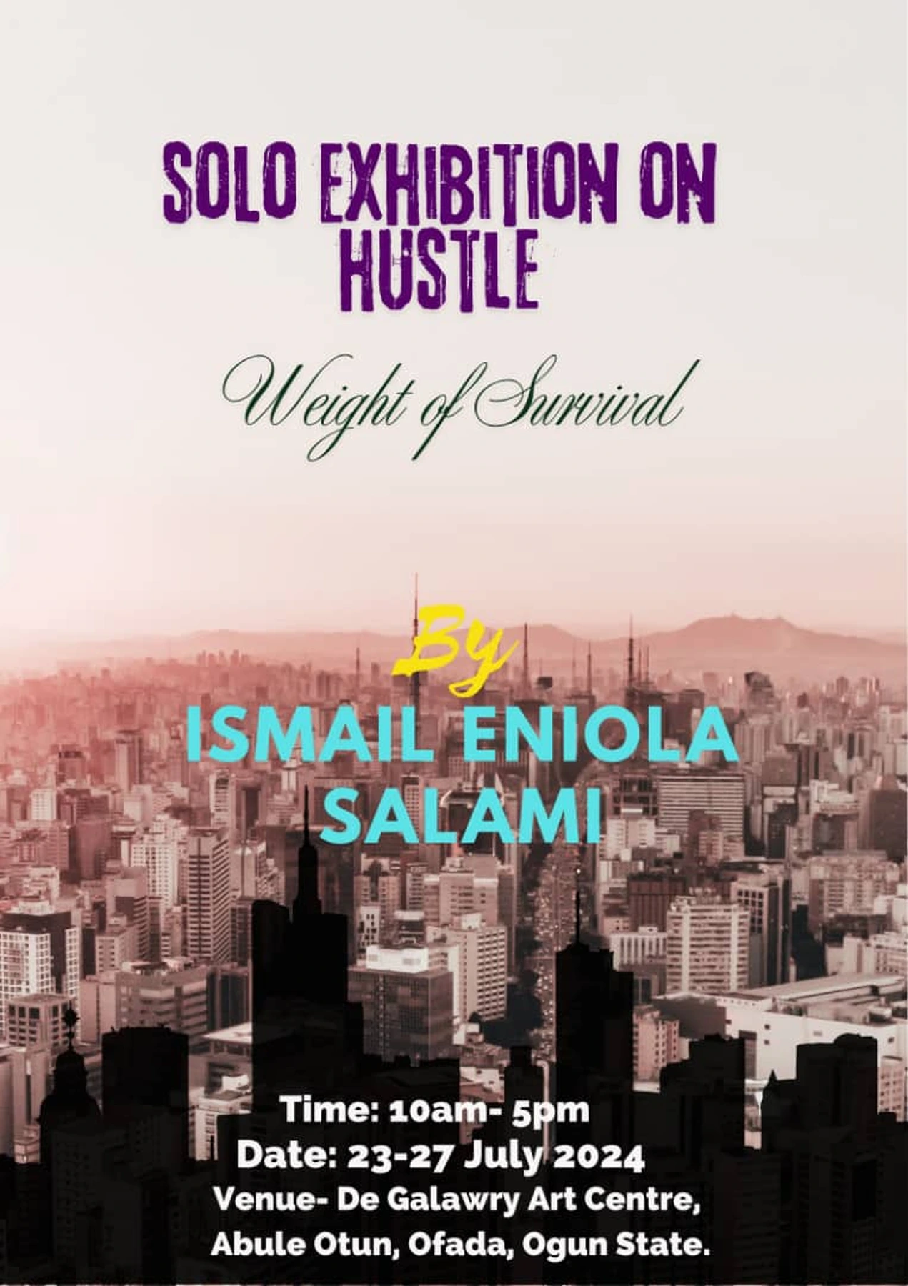 Weight of Survival exhibition poster